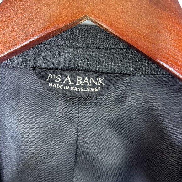 Jos A Bank Blazer Jacket Sport Coat Mens Size 46L Charcoal Gray 100% Wool - Picture 4 of 12